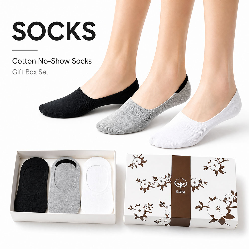 Invisibility Sock Loafer - 6 Pairs Unisex Cotton No Show