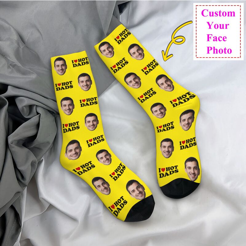 Dress Sock Men - I Love Hot Dads Custom Dress