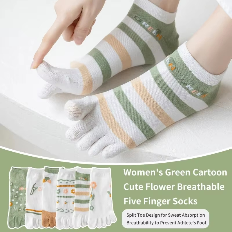 Toe Sock Split - 3 Pairs of Women's Spring and