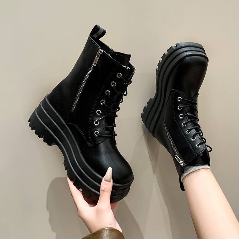 No Show Sock Women - Fall/Winter New Side Zip Platform Single