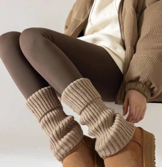 Boot Sock Slouchy - Women Casual Ribbed Knit Leg Warmers
