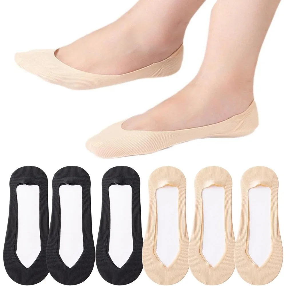 Invisibility Sock Loafer - 6 Pairs No Show Socks Women