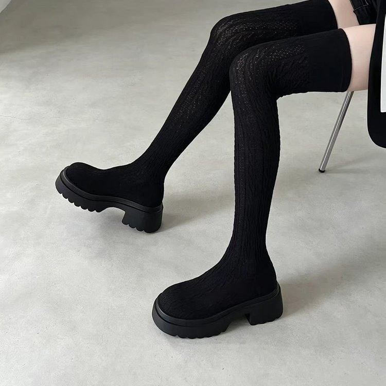 Knee High Sock Women - Over-the-Knee Socks Boots 2026 Fall/Winter New