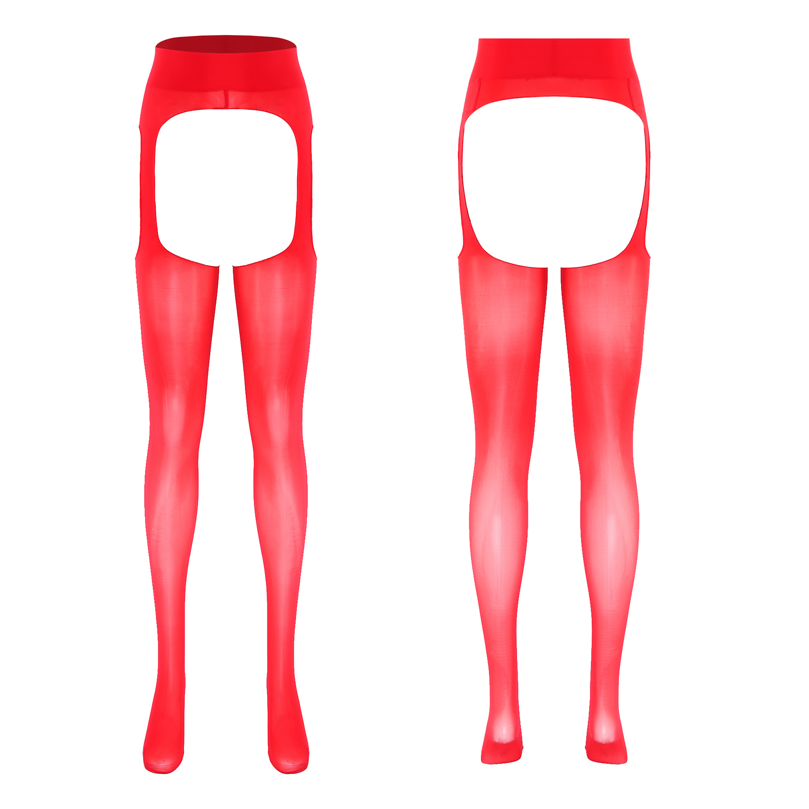 Tights Pantyhose Sheer - Women Sexy Open Crotch Glossy Sheer