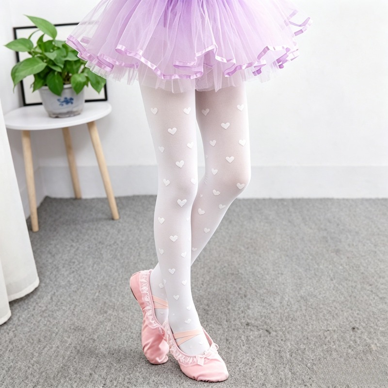 Tights Pantyhose Sheer - Ballet 10D Heart Bow Decor Summer