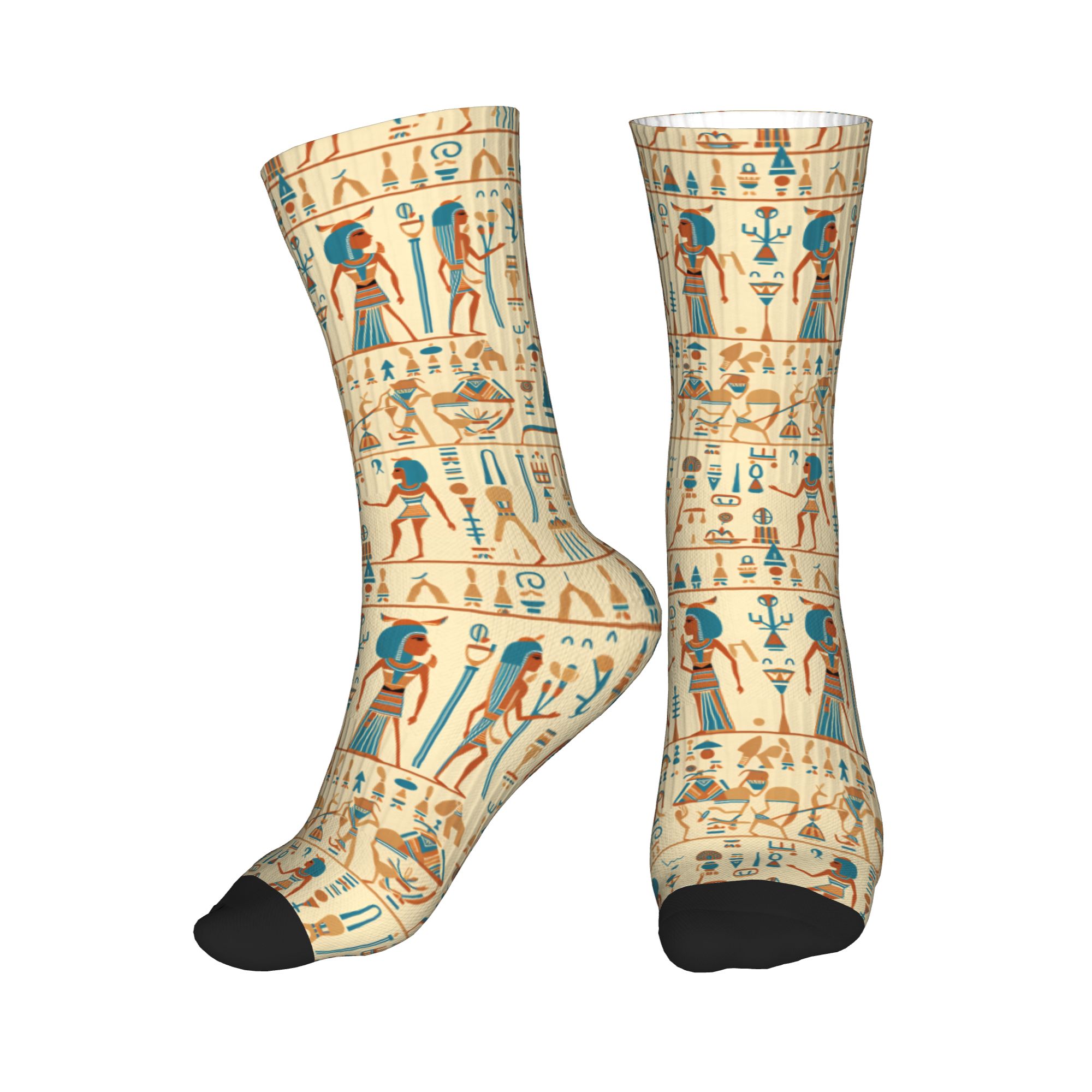 Dress Sock Men - Egyptian Gods And Symbols Pattern Dress