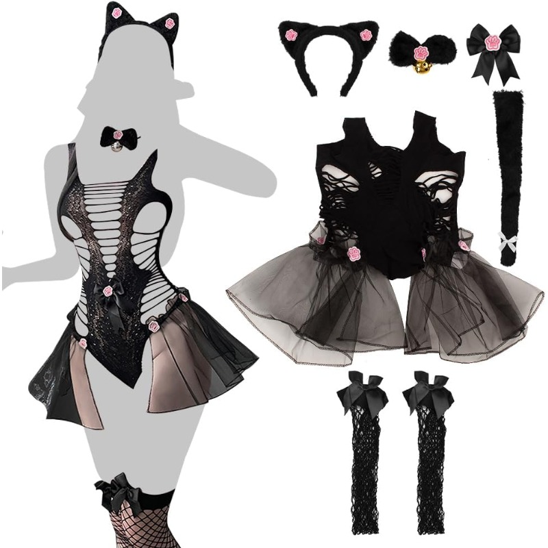 Fishnet Stocking Women - Women Sexy Lingerie Cosplay Cat Adults