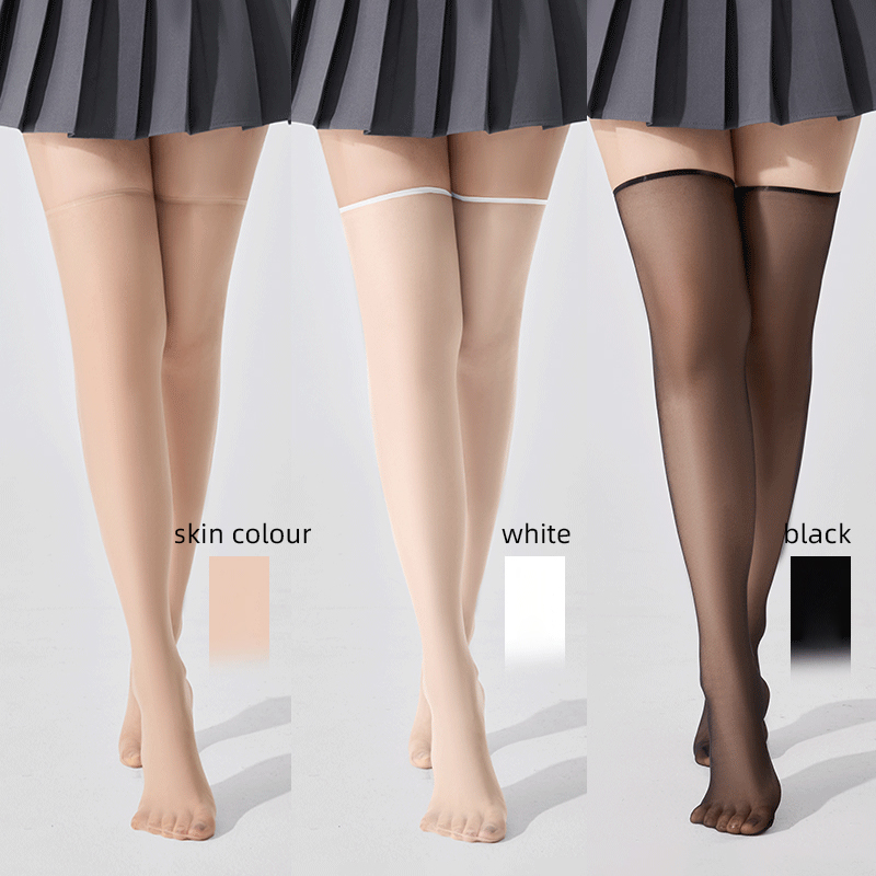 Thigh High Sock Stay Up - Kave 3 Pairs Nylon Sheer Thigh