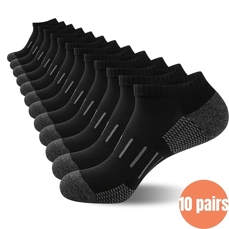 Ankle Sock Low Cut - 10 Pairs Men's Ankle Socks Heel