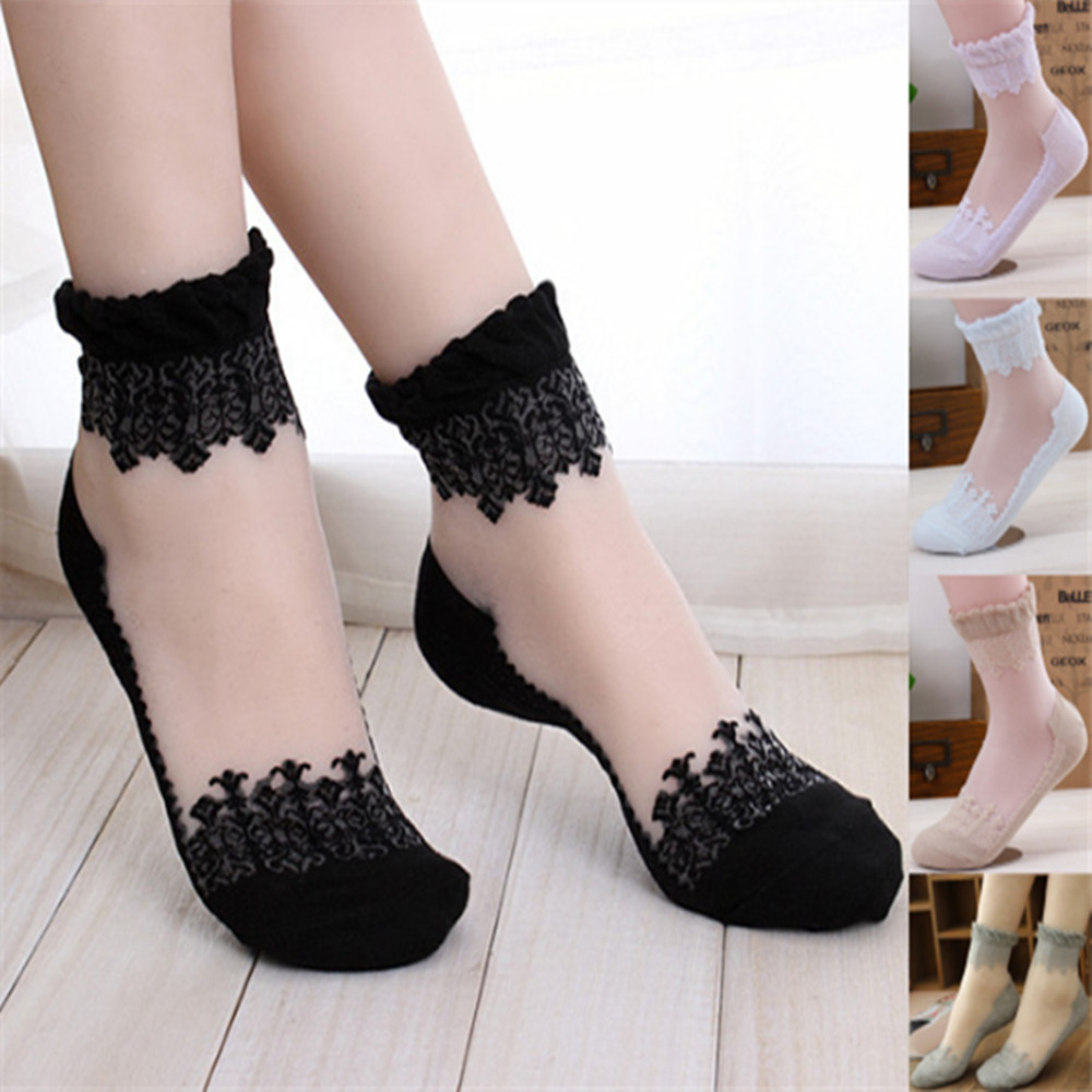 Invisibility Sock Loafer - Woman Lace short sock thin socks