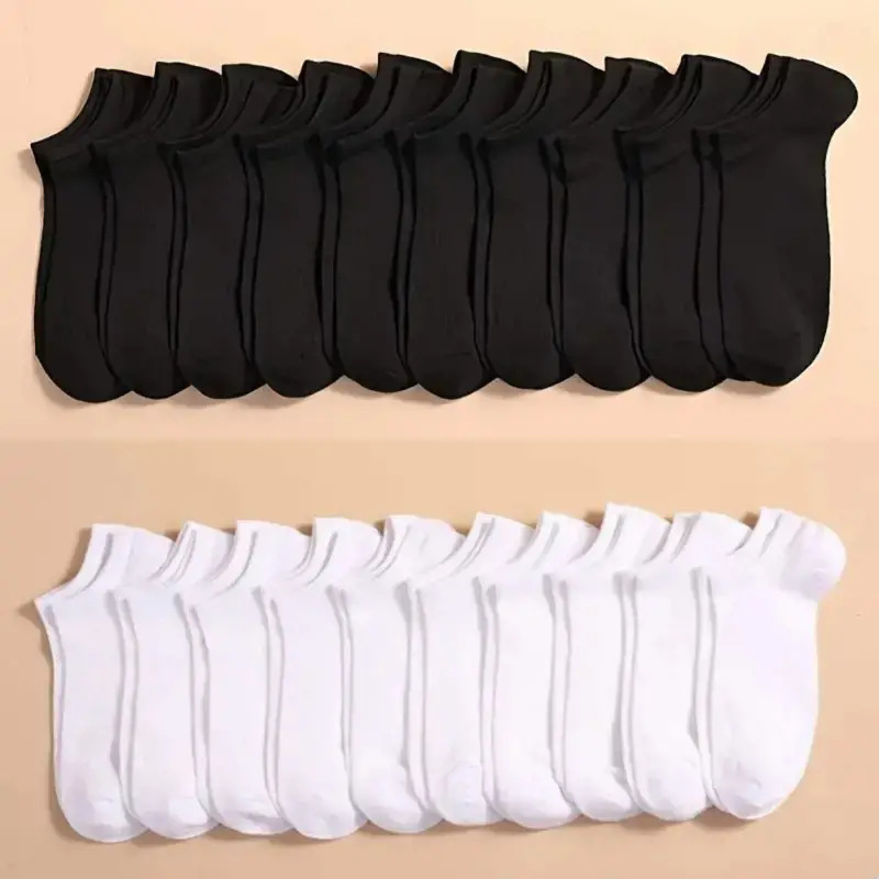 10 Pairs Bulk Black & White No - Ankle Sock Low Cut review and price