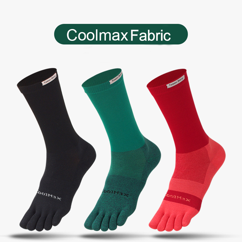 1/5 Pairs Men's High Crew Five - Toe Sock Split review and price