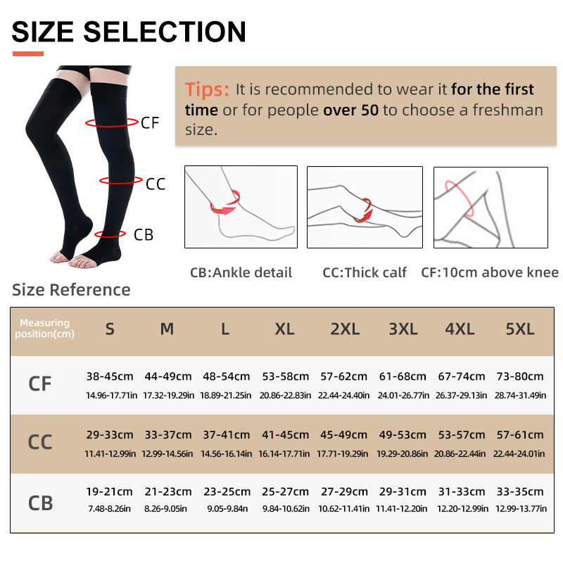 1Pair Thigh High Open Toe Medi - Compression Sock Medical review and price