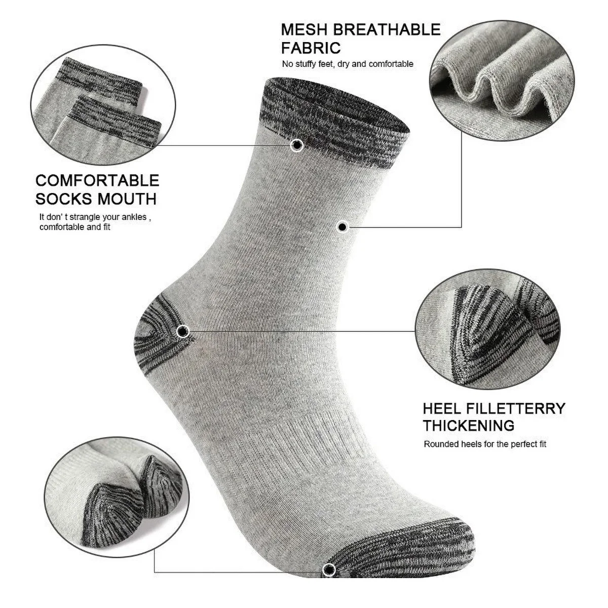 1/5 Pairs Men's Athletic Socks - Athletic Sock Cushion review and price