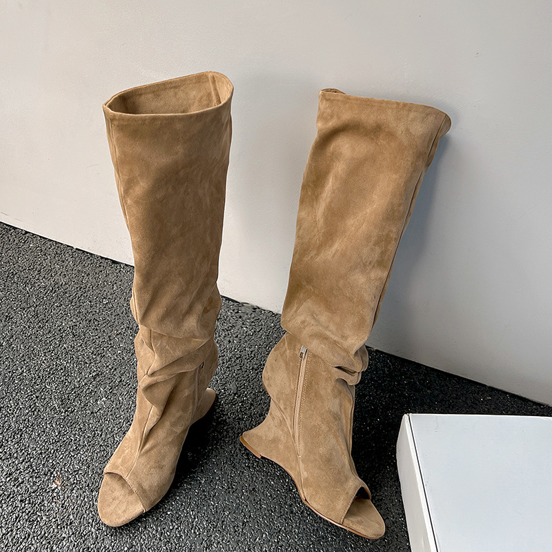 AIYKAZYSDL Strange Wedge Heel  - Boot Sock Slouchy review and price