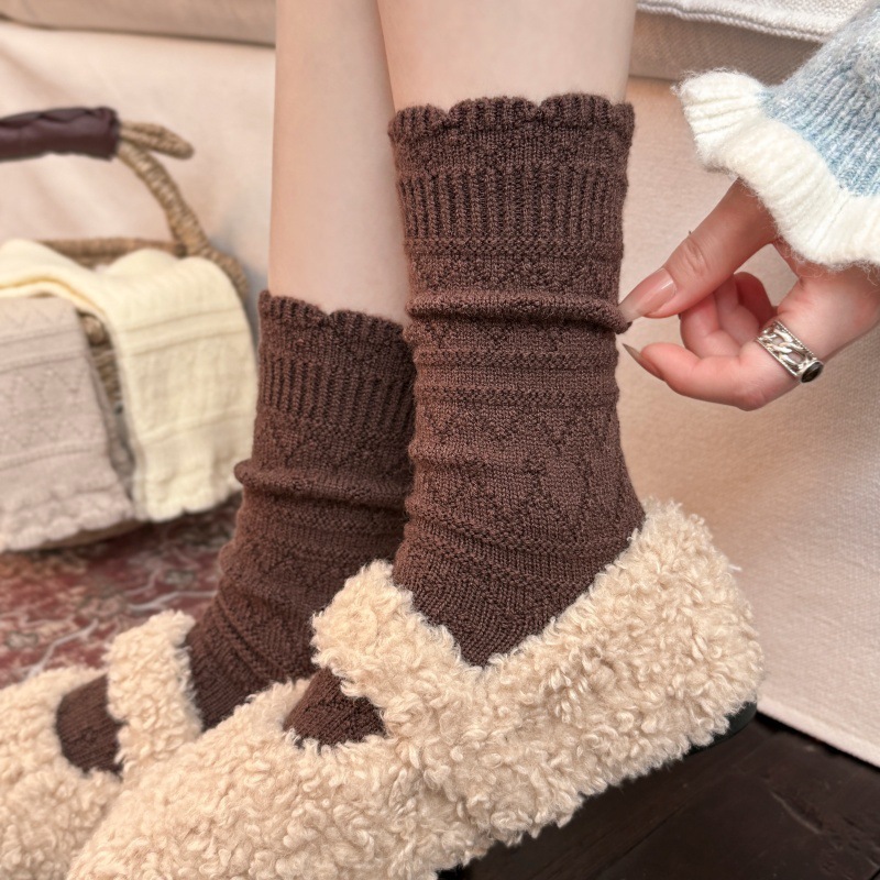 1 Pair Milky White Lace Trim M - Boot Sock Slouchy review and price