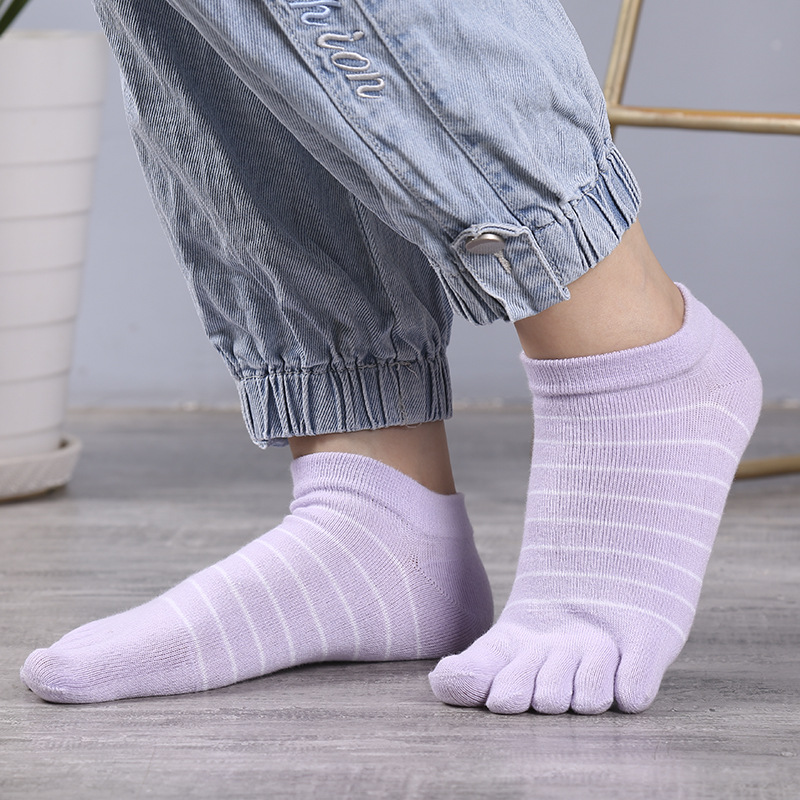 1/5 Pairs Women Striped Five T - Ankle Sock Low Cut review and price