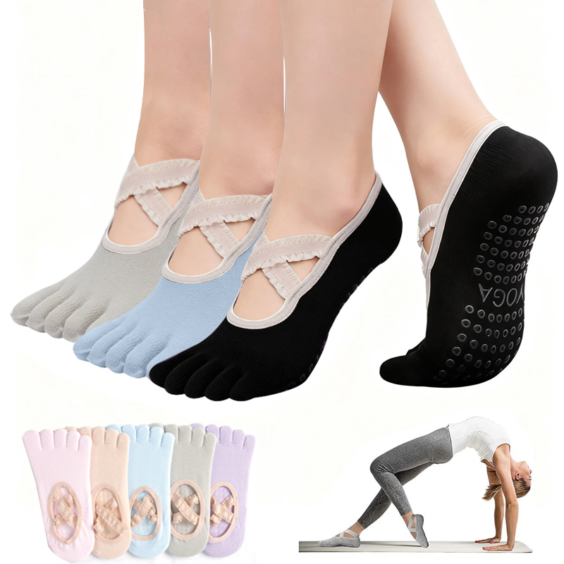 Ladies Non-Slip Pilates Socks  - Grip Sock Yoga review and price