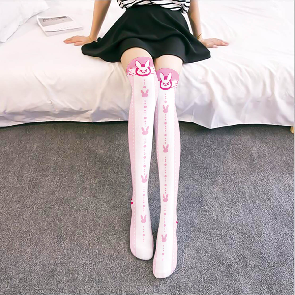 Game OW D.Va Cartoon Printed K - Silk Sock Bamboo review and price