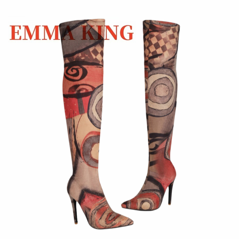 Women's Art Print Thigh High B - Knee High Sock Women review and price