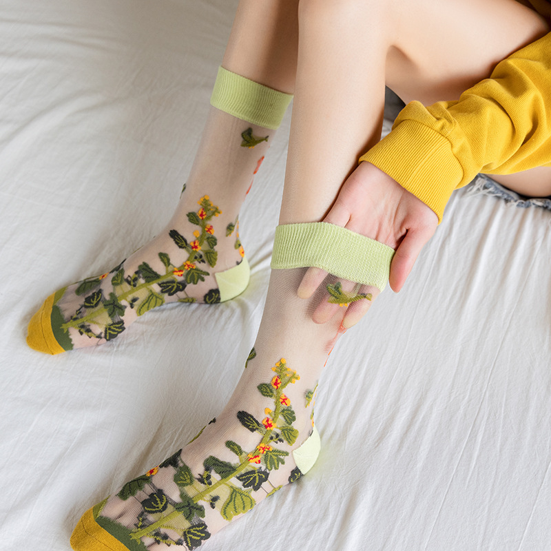 1/4 Pairs Retro Flower Women G - Silk Sock Bamboo review and price