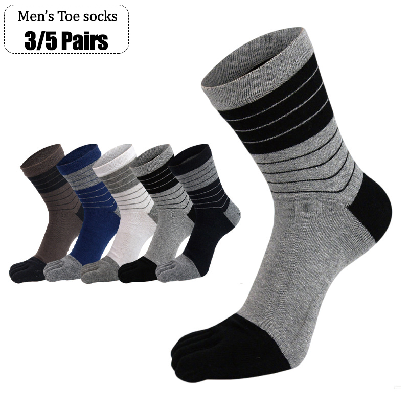 3/5 Pairs Men Five Toe Crew So - Toe Sock Split review and price