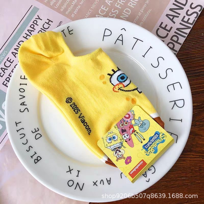 4PCS Hot Cute SpongeBob Square - Invisibility Sock Loafer review and price