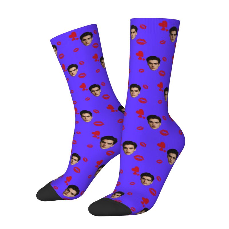 Custom Face Photo With Heart M - Dress Sock Men review and price