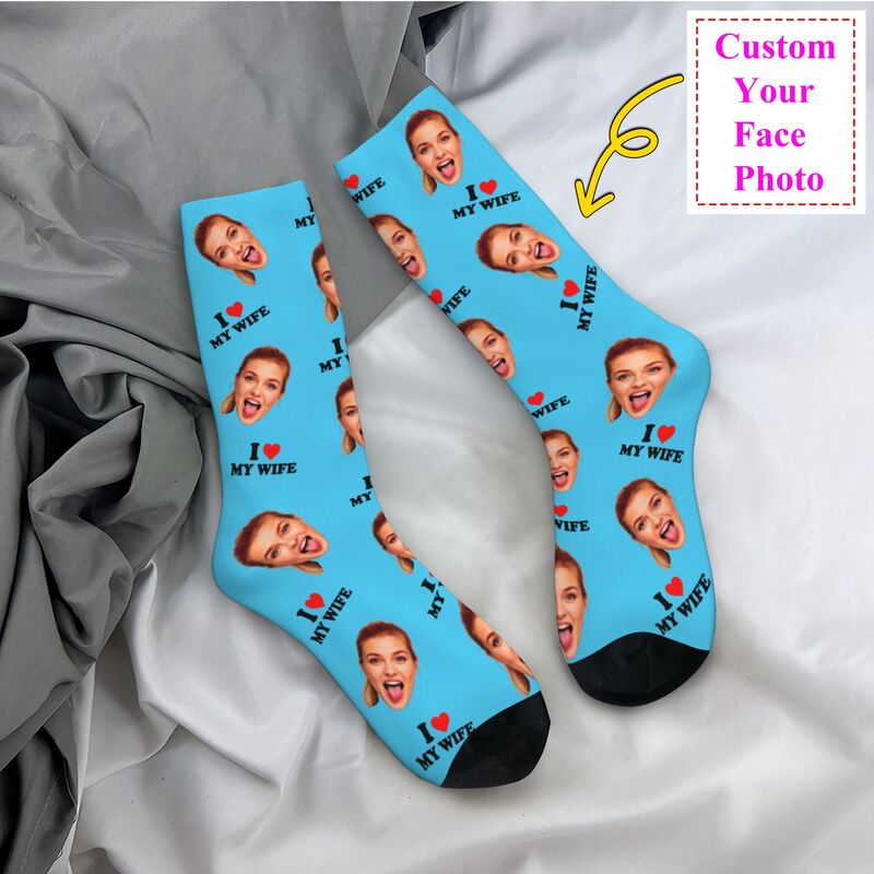 I Love My Wife Personalized Fa - Dress Sock Men review and price