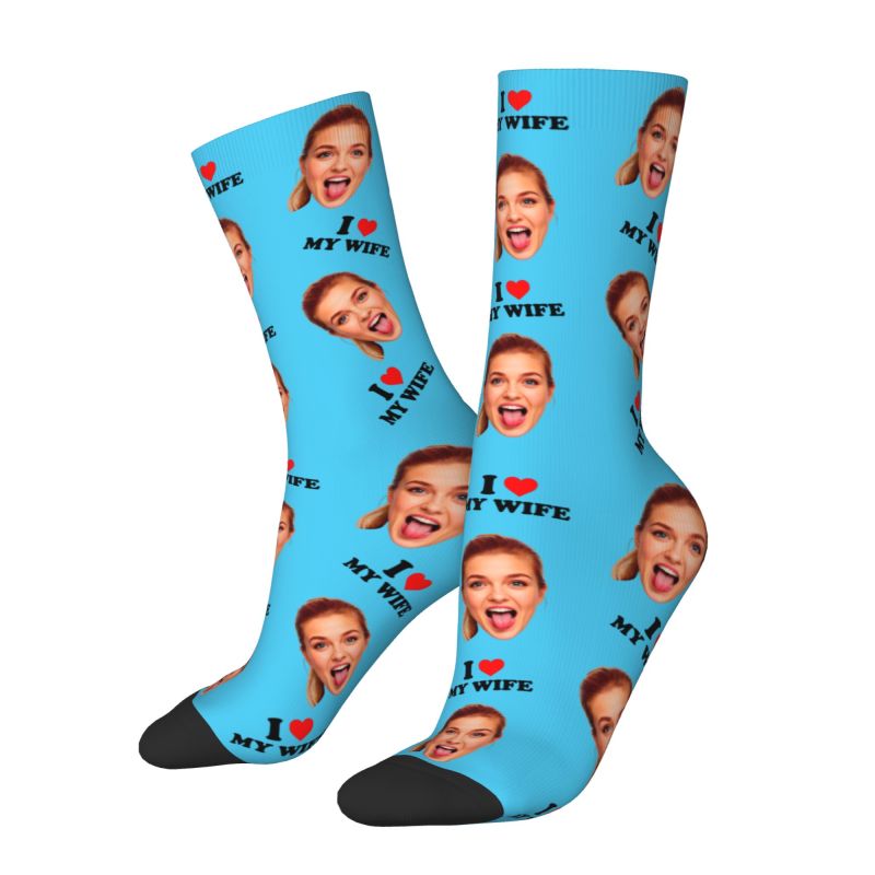 I Love My Wife Personalized Fa - Dress Sock Men review and price