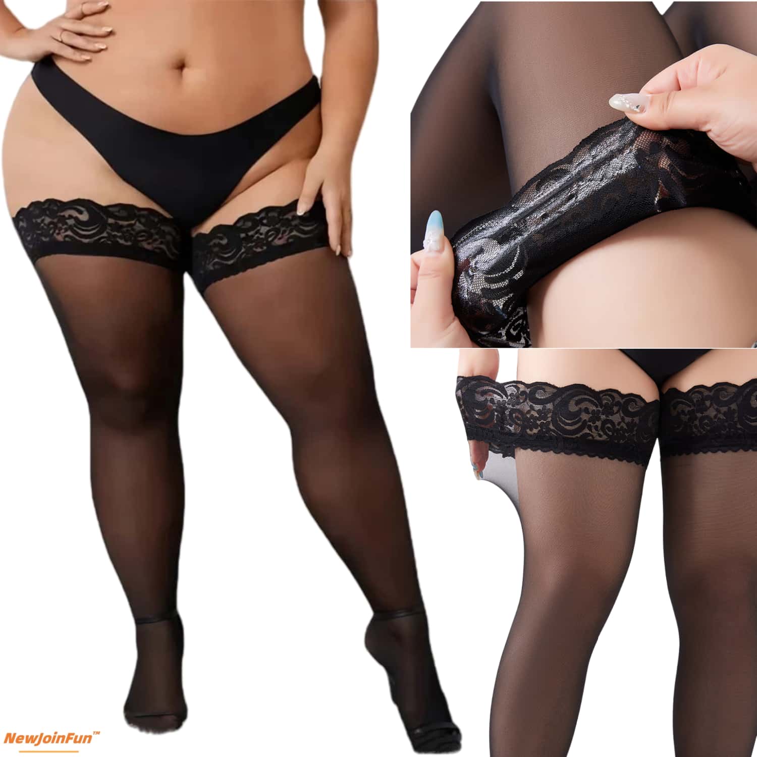 5pairs set Woman Plus Size Lac - Thigh High Sock Stay Up review and price