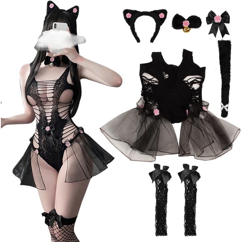 Women Sexy Lingerie Cosplay Ca - Fishnet Stocking Women review and price