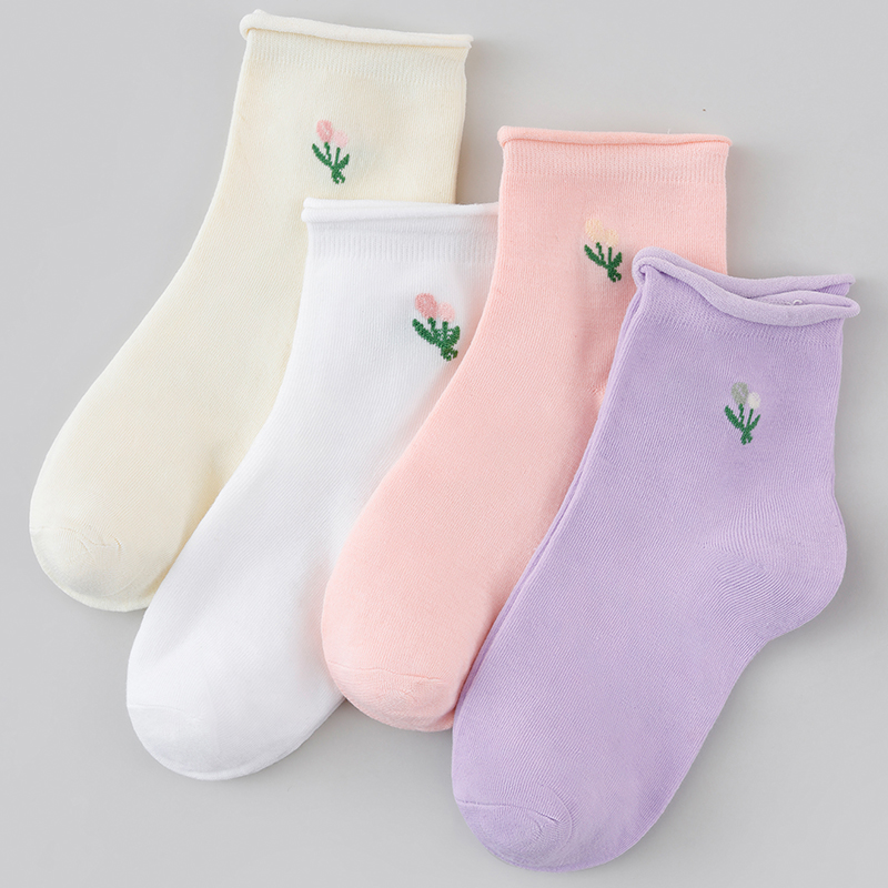 4/8/12 Packs Random Women Flor - Cotton Crew Sock Pack review and price