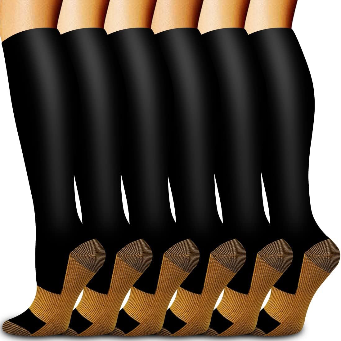 6 Pairs Solid Color Copper Com - Compression Sock Medical review and price