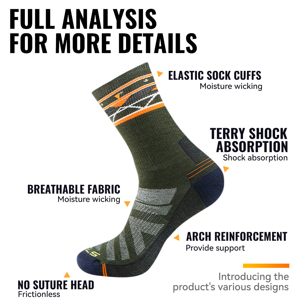 WRELS 1/2/3 Pairs Merino Wool  - Wool Hiking Sock review and price