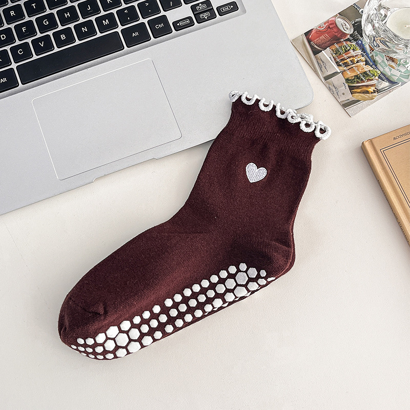 3 Pairs Women Heart Pattern Fr - Grip Sock Yoga review and price