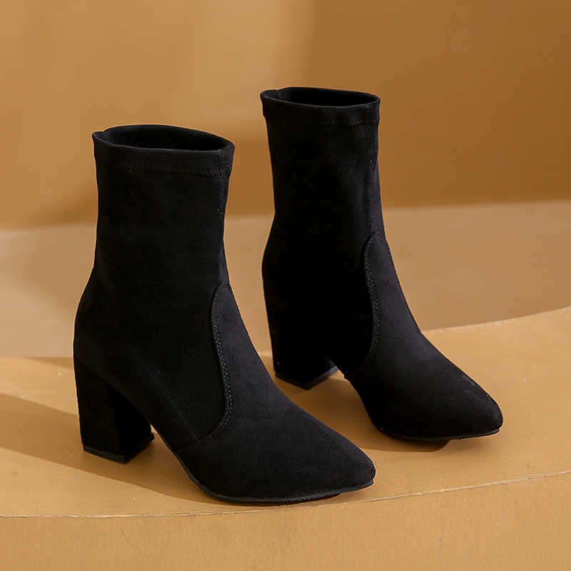 Winter new style chunky heel f - No Show Sock Women review and price