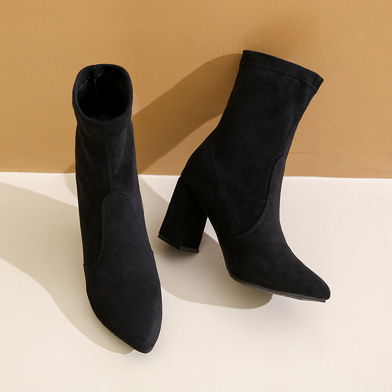 Winter new style chunky heel f - No Show Sock Women review and price