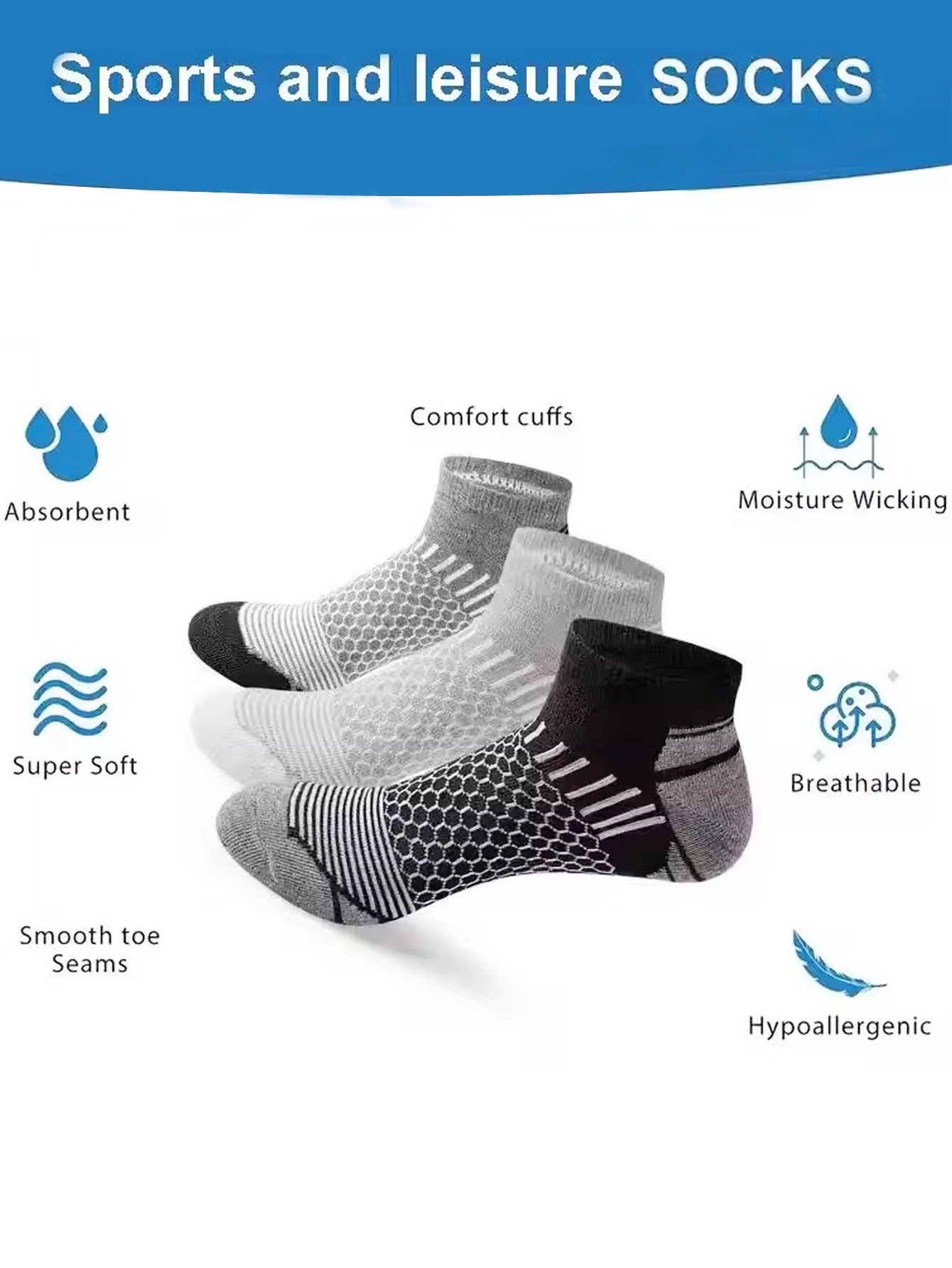 6 Pairs Men's Honeycomb Mesh A - Ankle Sock Low Cut review and price